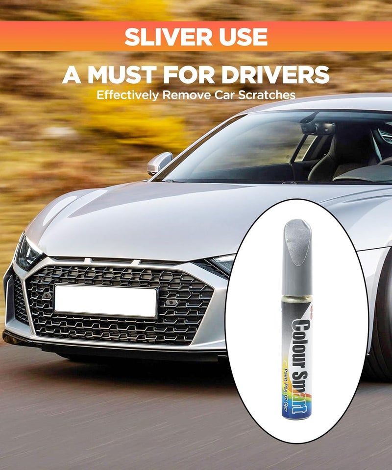 AOCISKA Car Scratch Remover,Car Paint Scratch Repair,Car Scratch Remover Pen,Car Accessories Car Pro Mending Car Remover Scratch Repair Paint Pen,Touch Up Paint for Cars Paint Scratch Repair (Silver) - Image 5